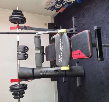 Photo ads/2011000/2011439/a2011439.jpg : Banc de musculation +rack+poids+appareils pour abd