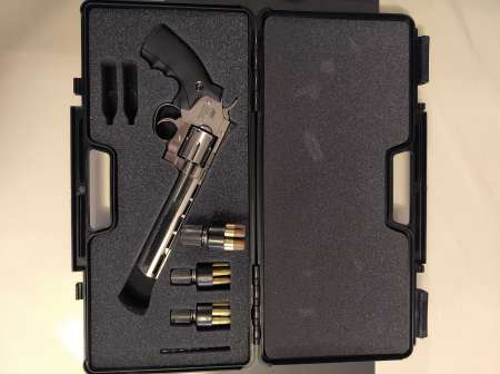 Photo ads/2265000/2265436/a2265436.jpg : Revolver Dan Wesson 6" Silver Co2 Plomb 4,5mm