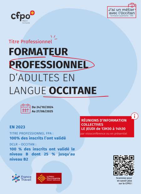 Photo ads/2343000/2343565/a2343565.png : Titre Professionnel - FPA en langue occitane