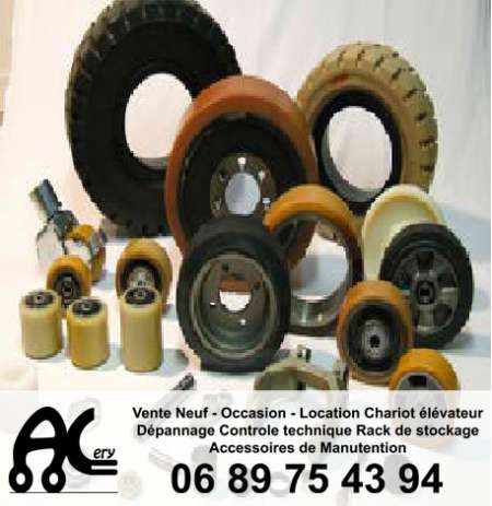 Photo ads/2487000/2487481/a2487481.jpg : roue galet bandage pour gerbeur électrique